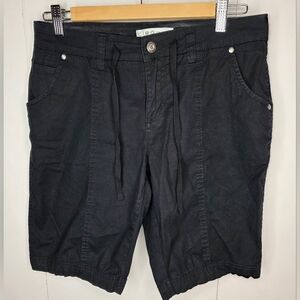 Cleo Women's Black Votton Drawstring Shorts Size 6